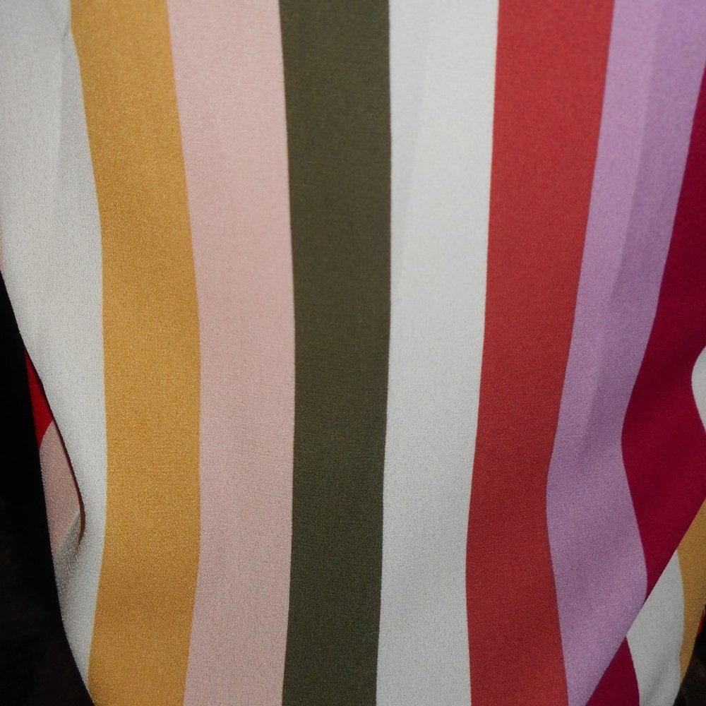 $10 items are BOGO Free NWOT Retro style stripe pussybow blouse, M - Picture 6 of 7